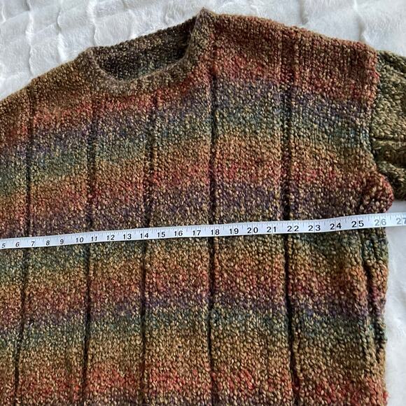 🔥Handmade Ombré Chunky Knit Boho Cottage Fairy Grunge Soft Sweater Unisex 1/2X - Picture 10 of 13